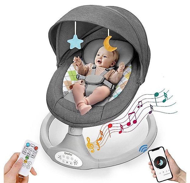 MECO Babyschaukel elektrische Babywippe 5 Gang einstellbar, mit Moskitonetz günstig online kaufen