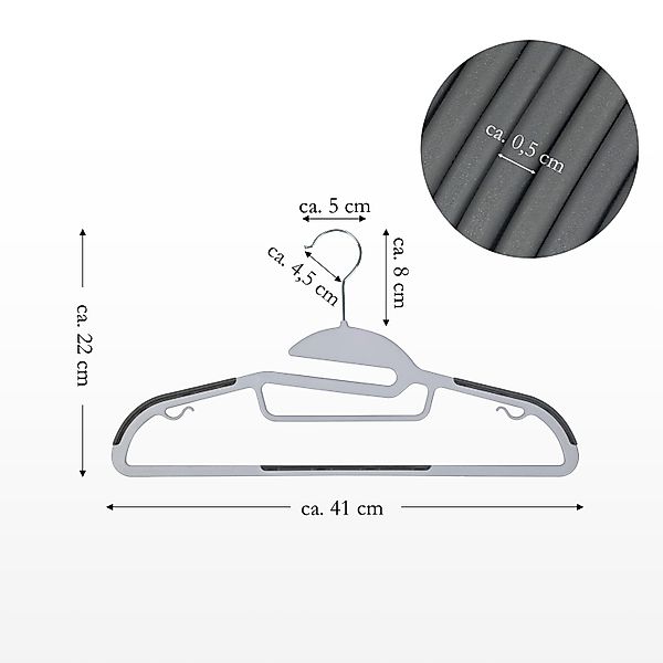 Ribelli Kleiderbügel 20/50 Stück, Rutschfester mehrfach Kleiderbügel mit 36 günstig online kaufen
