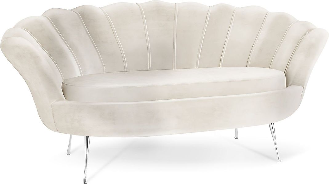WFL GROUP Sofa Muschel, Samt 2-Sitzer günstig online kaufen