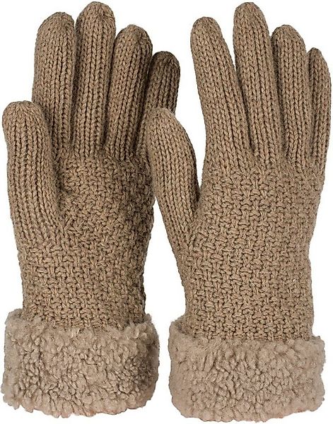 styleBREAKER Strickhandschuhe Strickhandschuhe mit Perlmuster und Fleece (1 günstig online kaufen