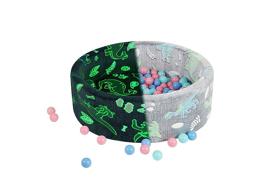 COSTWAY Bällebad, mit 200 Bällen, im Dunkeln leuchtend, für Babys günstig online kaufen