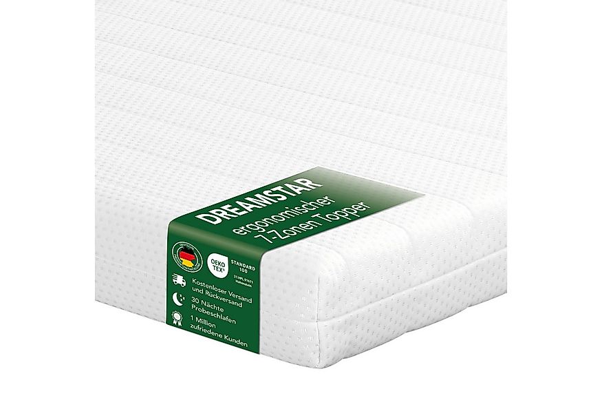 Dreamstar, Topper Easy Flex, ergonomischer 7-Zonen Matratzentopper zum Wend günstig online kaufen