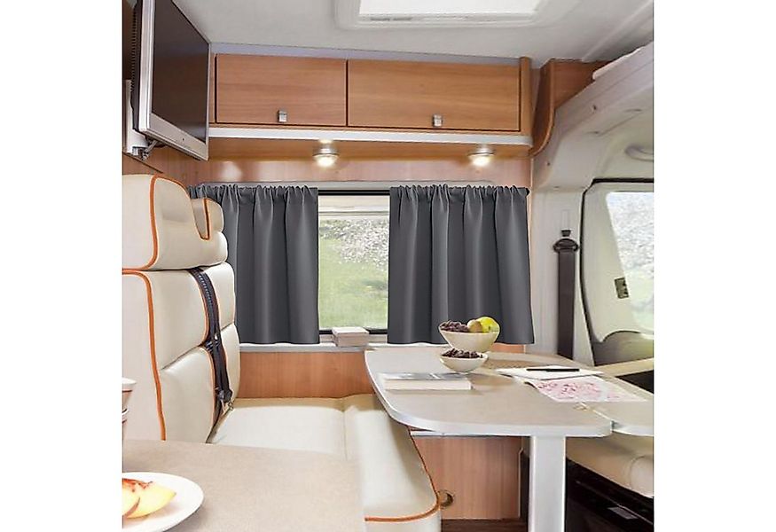 Jibenhome Scheibengardine Kurze Vorhänge für Wohnwagen,Blackout Gardinen (2 günstig online kaufen