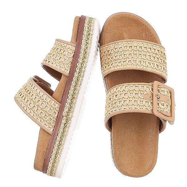 Ital-Design Bequeme Damen-Sandalen mit geflochtener Oberflächenstruktur günstig online kaufen