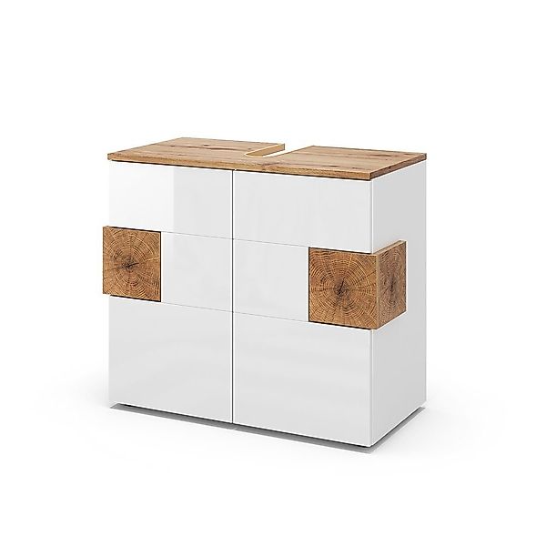 Vicco Waschbeckenunterschrank Eden, Weiß Hochglanz/Artisan-Eiche, 73.1 günstig online kaufen