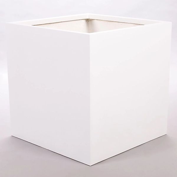 Elegant Einrichten Pflanzkübel Fiberglas Quadratisch 60x60x60cm Perlmutt-We günstig online kaufen