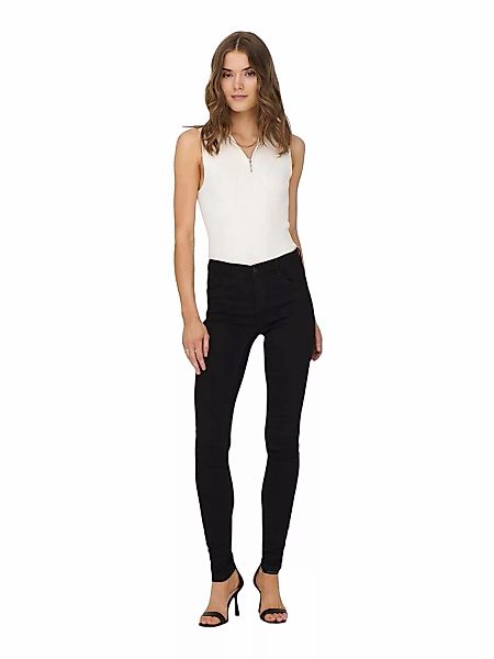 Only Damen Jeans onlRAIN REG SKINNY JEANS CRY6060 - Skinny Fit - Schwarz - günstig online kaufen