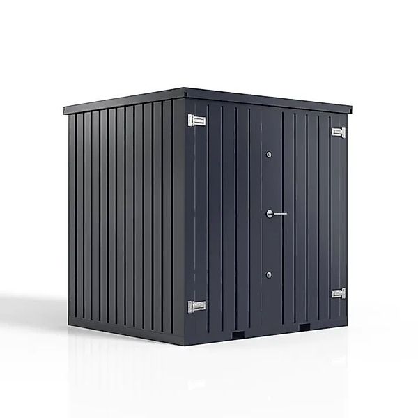 LagercontainerXXL 2m Lagercontainer mit Doppeltür & Doppelverriegelung RAL7 günstig online kaufen