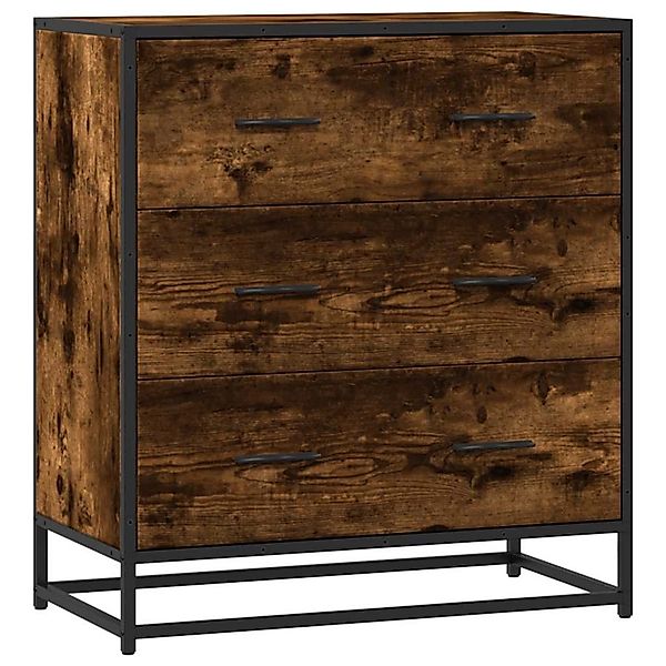 vidaXL Sideboard Räuchereiche 68x35x76 cm Holzwerkstoff und Metall 848971 günstig online kaufen
