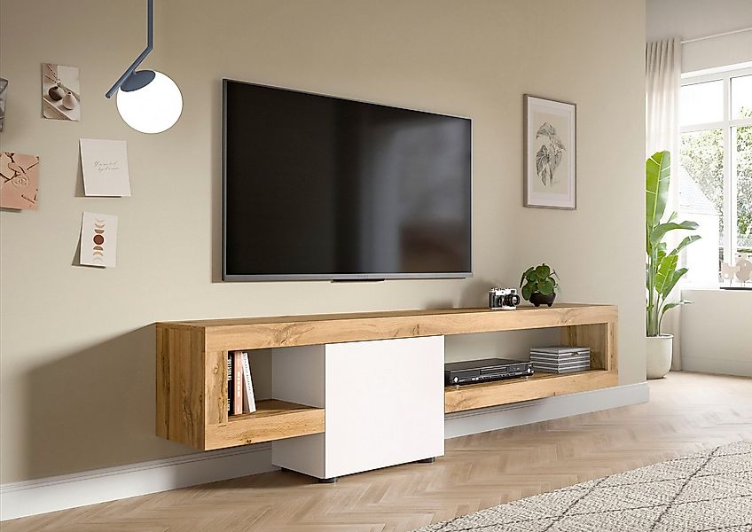 INOSIGN Lowboard Zolder, Breite 190 cm, push-to-open, 1 Tür, 2 offene Fäche günstig online kaufen