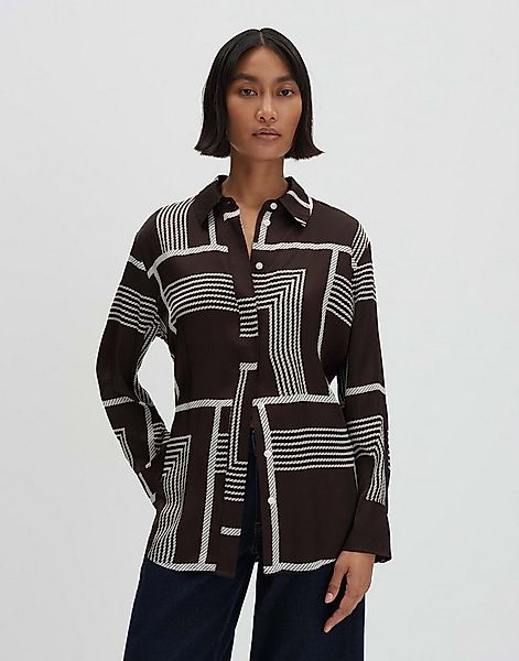 someday Langarmbluse ZISI Loose mit abstrakten Streifenprint leicht ausgest günstig online kaufen