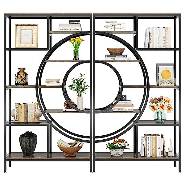 Tribesigns Bücherregal Tribesigns 179cm Geometrisches Bücherregal, günstig online kaufen