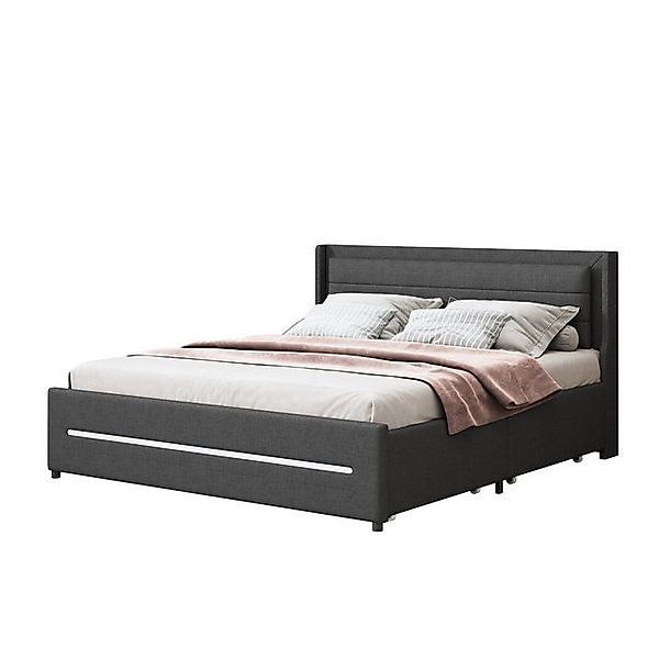 Gotagee Polsterbett Doppelflachbett 180x200cm Stauraumbett Jugendbett Doppe günstig online kaufen