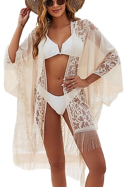 RWEUOQ Kimono Sommerkleid Damen Strandkleid Boho günstig online kaufen