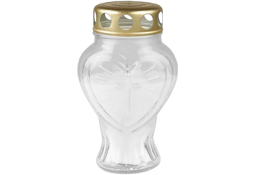 HS Candle Grabkerze (1-tlg), Grabkerze in Herzform mit goldenem Deckel, ver günstig online kaufen