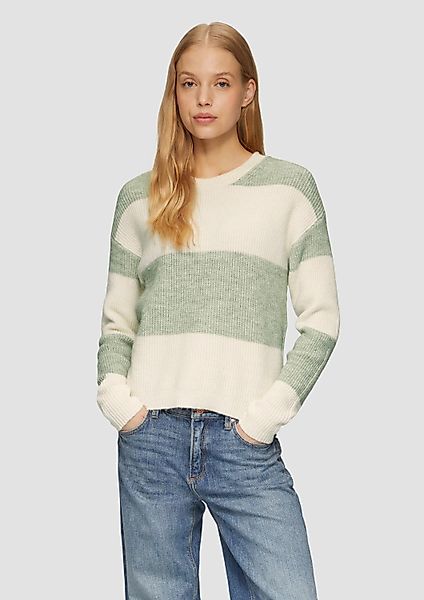 QS Longpullover Strickpullover Melierter Strickpullover mit günstig online kaufen