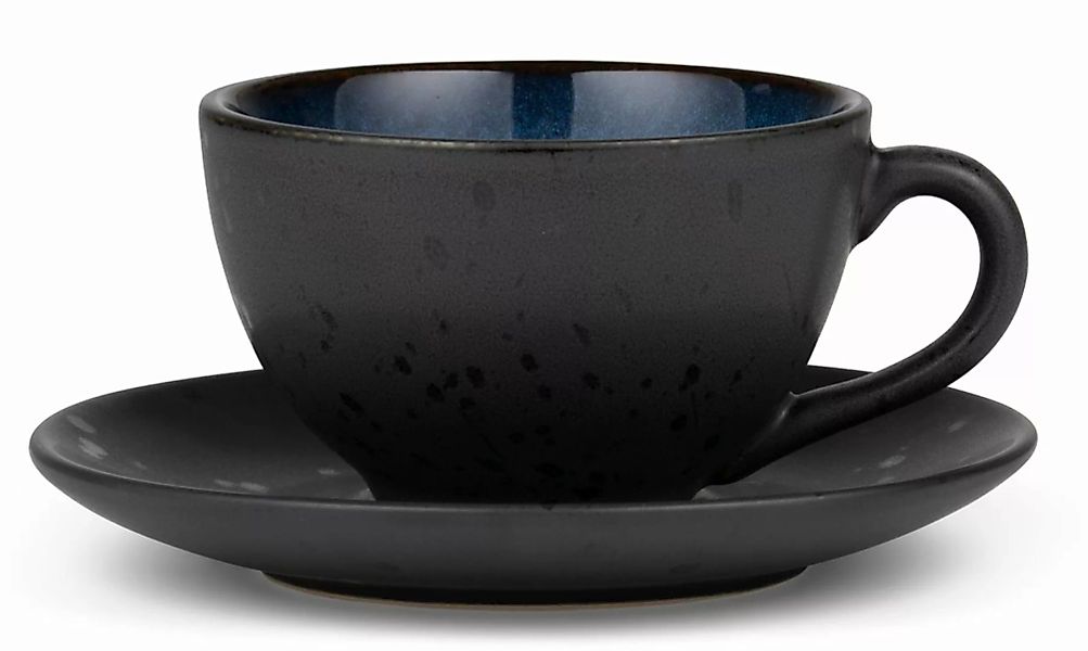 Bitz Black Tasse mit Untertasse black / blue 0,24 l (blau) günstig online kaufen