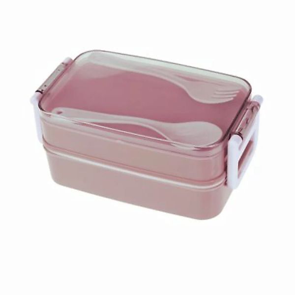Neuetischkultur Lunchbox mit Besteck Kunststoff rosa günstig online kaufen