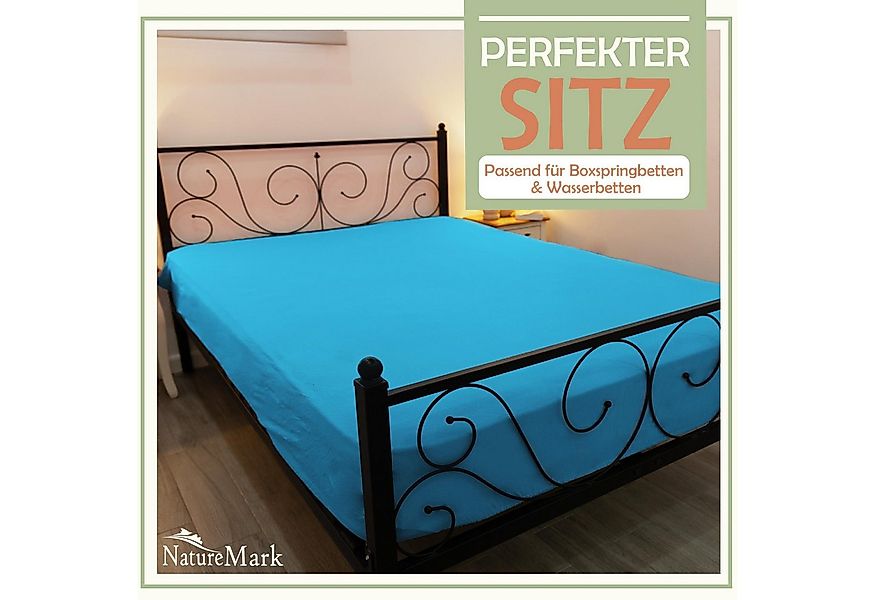 NatureMark Spannbettlaken Mikrofaser Spannbetttuch, Polyester, Gummizug: ru günstig online kaufen
