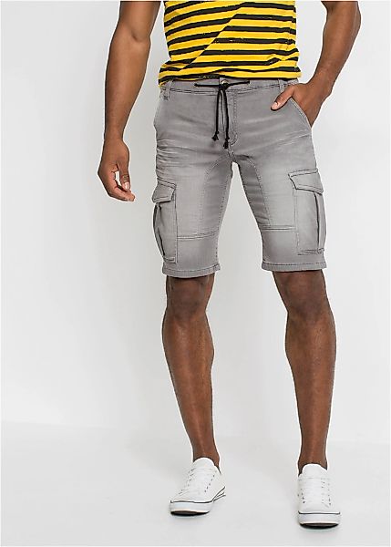 bonprix Bermudas aus Baumwolle und Polyester, mit Used-Effekt, regular fit günstig online kaufen