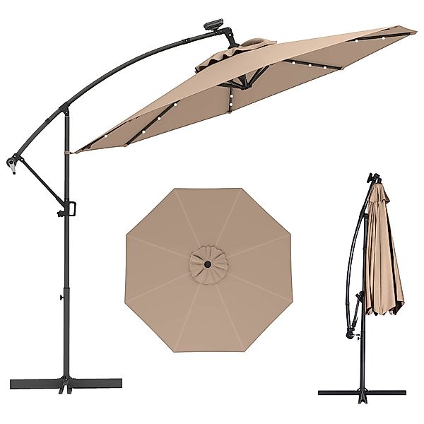 COSTWAY Sonnenschirm, LxB: 300,00x300,00 cm, mit günstig online kaufen