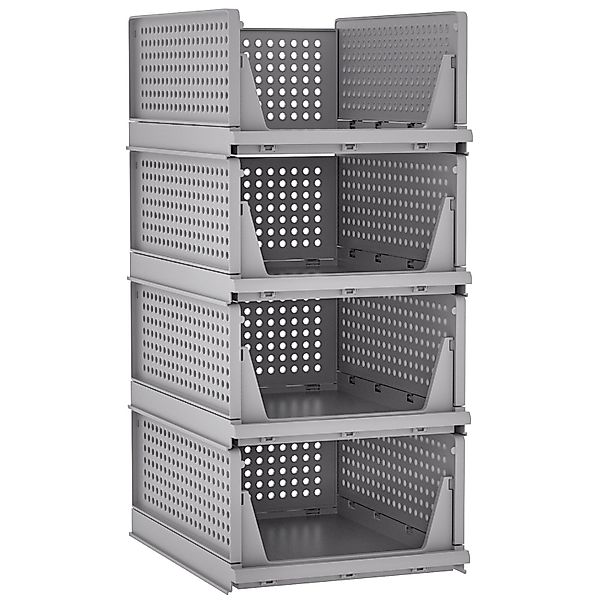 Yorbay Organizer 4er Set Stapelbarer Kleiderschrank günstig online kaufen