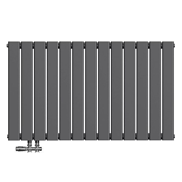 EMKE Heizkörper Anthrazit/Weiß Einlagig Flach Design Paneelheizkörper Breit günstig online kaufen
