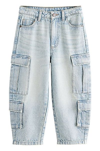 Next Cargojeans Breite Tapered Cargo-Jeans aus 100 % Baumwolle (1-tlg) günstig online kaufen