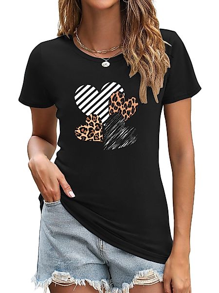 PYL T-Shirt Damen bequemes Sommer Kurzarmbluse günstig online kaufen