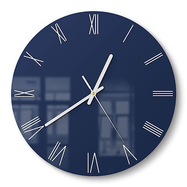 DEQORI Wanduhr 'Unifarben - Dunkelblau' (Glas günstig online kaufen