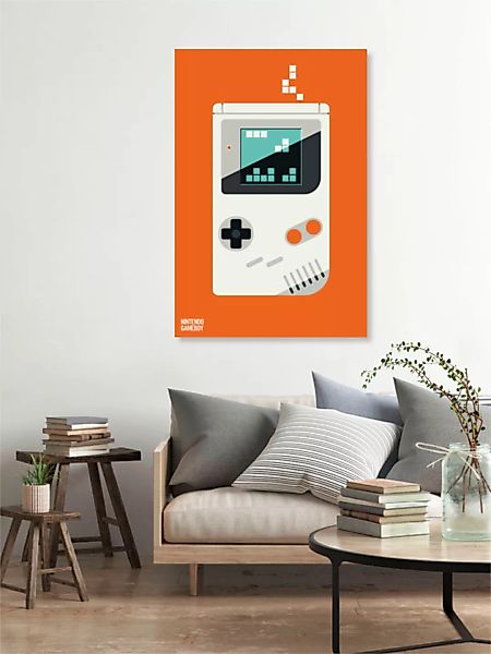 Poster / Leinwandbild - Icons Gameboy günstig online kaufen
