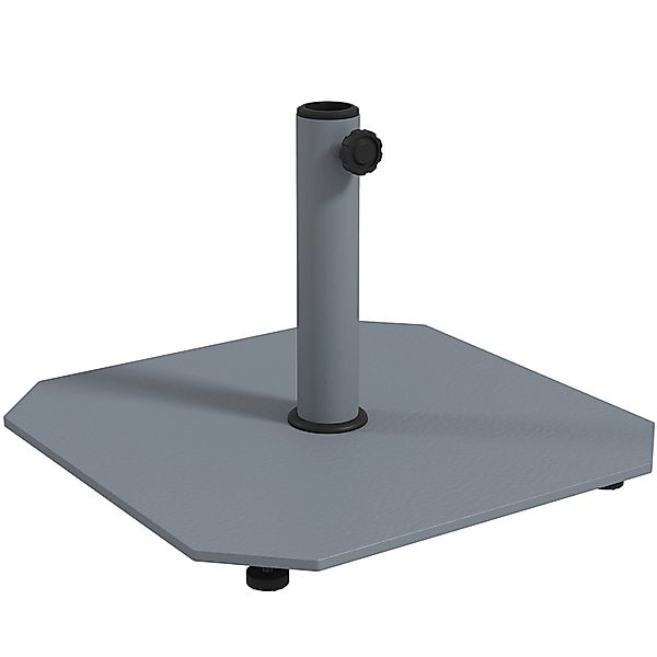 Outsunny Sonnenschirmständer Metall Grau 49,5L x 49,5B x 34H cm günstig online kaufen
