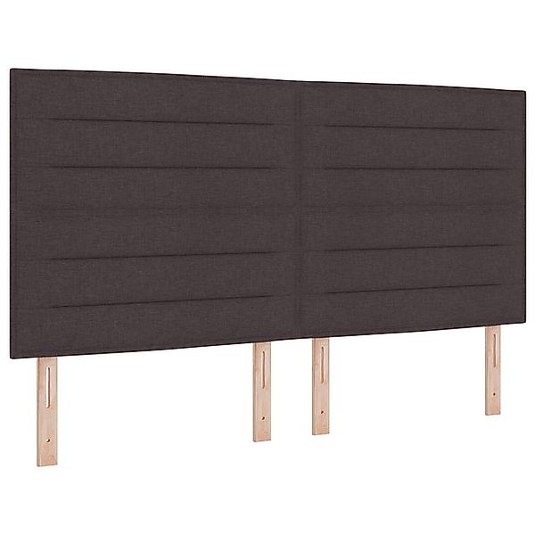 vidaXL Bett Boxspringbett mit Matratze Dunkelbraun Stoff (1-tlg) günstig online kaufen