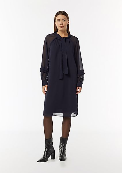 Comma Minikleid Chiffonkleid mit transparenten Ärmeln günstig online kaufen