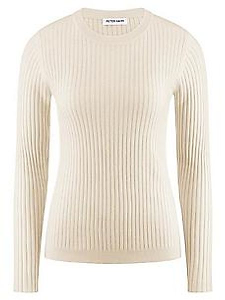 Rundhals-Pullover Kaschmir Peter Hahn weiss günstig online kaufen