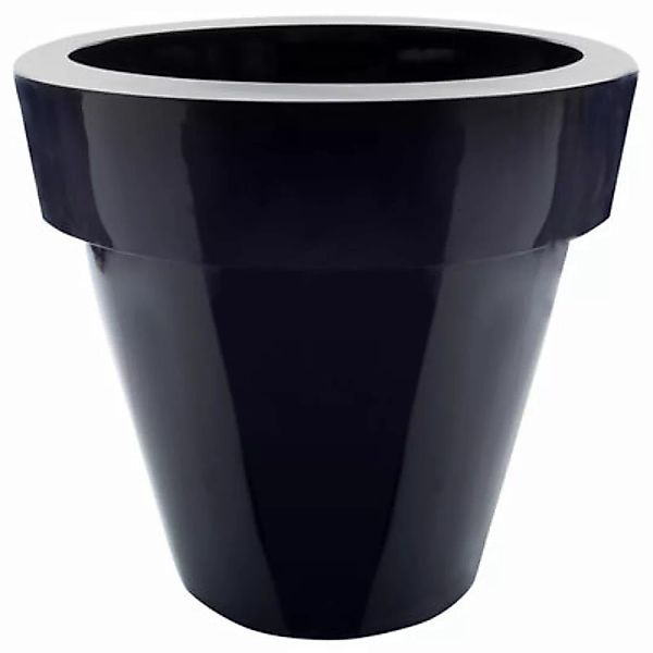 Blumentopf Vas-Two plastikmaterial schwarz - Serralunga - Schwarz günstig online kaufen