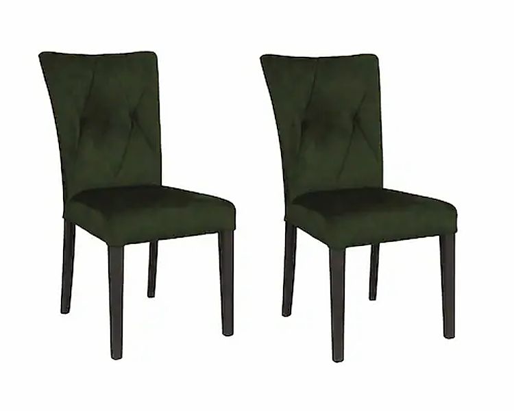 Home affaire 4-Fußstuhl »Diamond« (Set) 2 Stk. Samtvelours Sitz und Ruecken günstig online kaufen