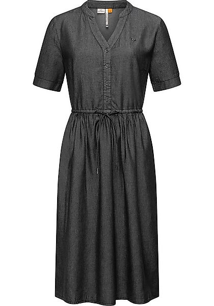Ragwear Shirtkleid Casarea Denim stylisches Damen Sommerkleid mit Taillenba günstig online kaufen