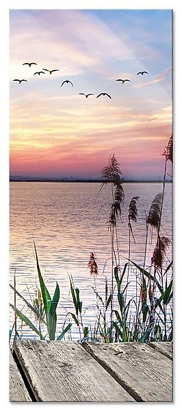 Pixxprint Glasbild Steg mit Ausblick aufs Meer, Steg mit Ausblick aufs Meer günstig online kaufen
