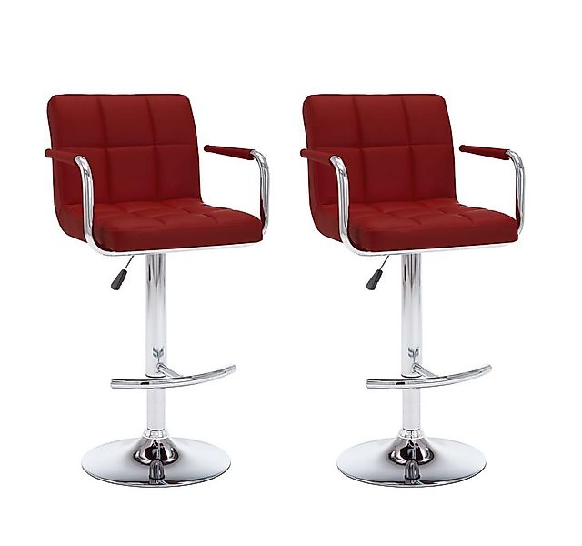 vidaXL Barhocker Barhocker 2 Stk. Weinrot Kunstleder (2 St) günstig online kaufen