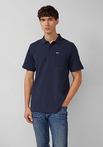 s.Oliver Kurzarmshirt Polo-Shirt Strukturiertes Poloshirt mit Brusttasche günstig online kaufen