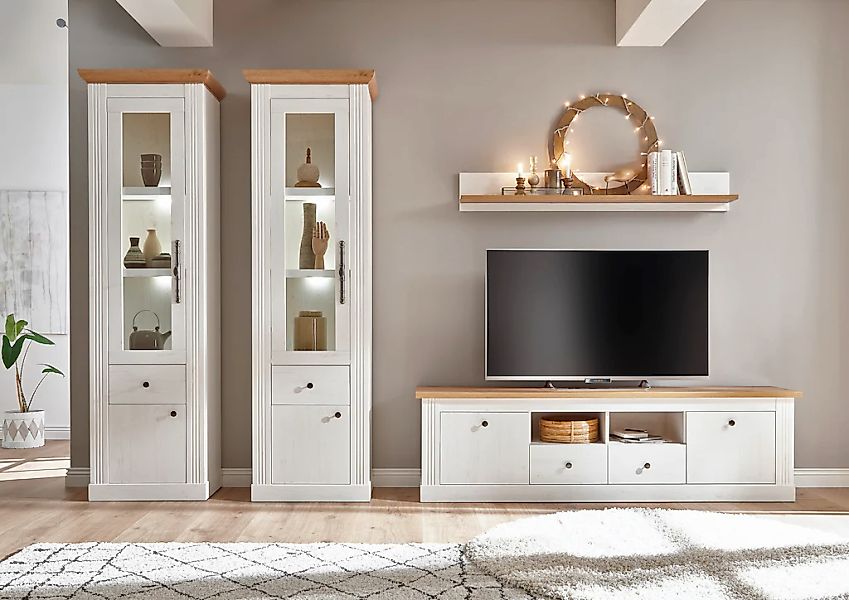 OTTO home Wohnwand "Westminster TOPSELLER" Set, 2 Vitrinen, Lowboard, Wandr günstig online kaufen