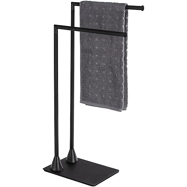 WENKO Handtuchständer "Hella" aus Stahl mit 2 Stangen, für Handtücher und K günstig online kaufen