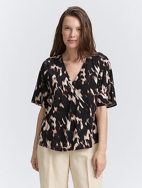 TOM TAILOR Kurzarmbluse Bluse mit V-Ausschnitt günstig online kaufen