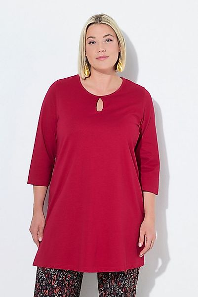 Ulla Popken Longshirt Longshirt A-Linie Rundhalsausschnitt 3/4-Arm günstig online kaufen