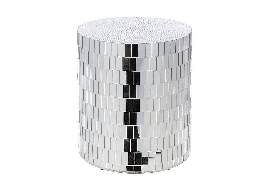 GILDE Beistelltisch DISCO - Beistelltisch in Silber mit Spiegelglas - H. 45 günstig online kaufen