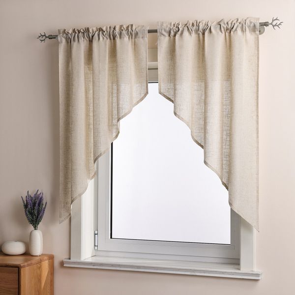 Joyswahl Scheibengardine (2 St), Stangendurchzug, halbtransparent, günstig online kaufen