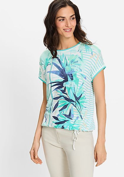 Olsen Print-Shirt (1-tlg) Bund mit Tunnelzug günstig online kaufen