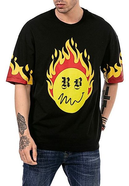 RedBridge T-Shirt mit Flammen-Print und Oversized-Schnitt – Stylisches Stre günstig online kaufen