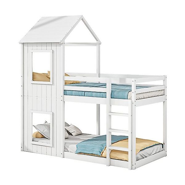 XDeer Kinderbett Etagenbett mit Leiter & Baldachin Kinderbett Jugendbett, H günstig online kaufen